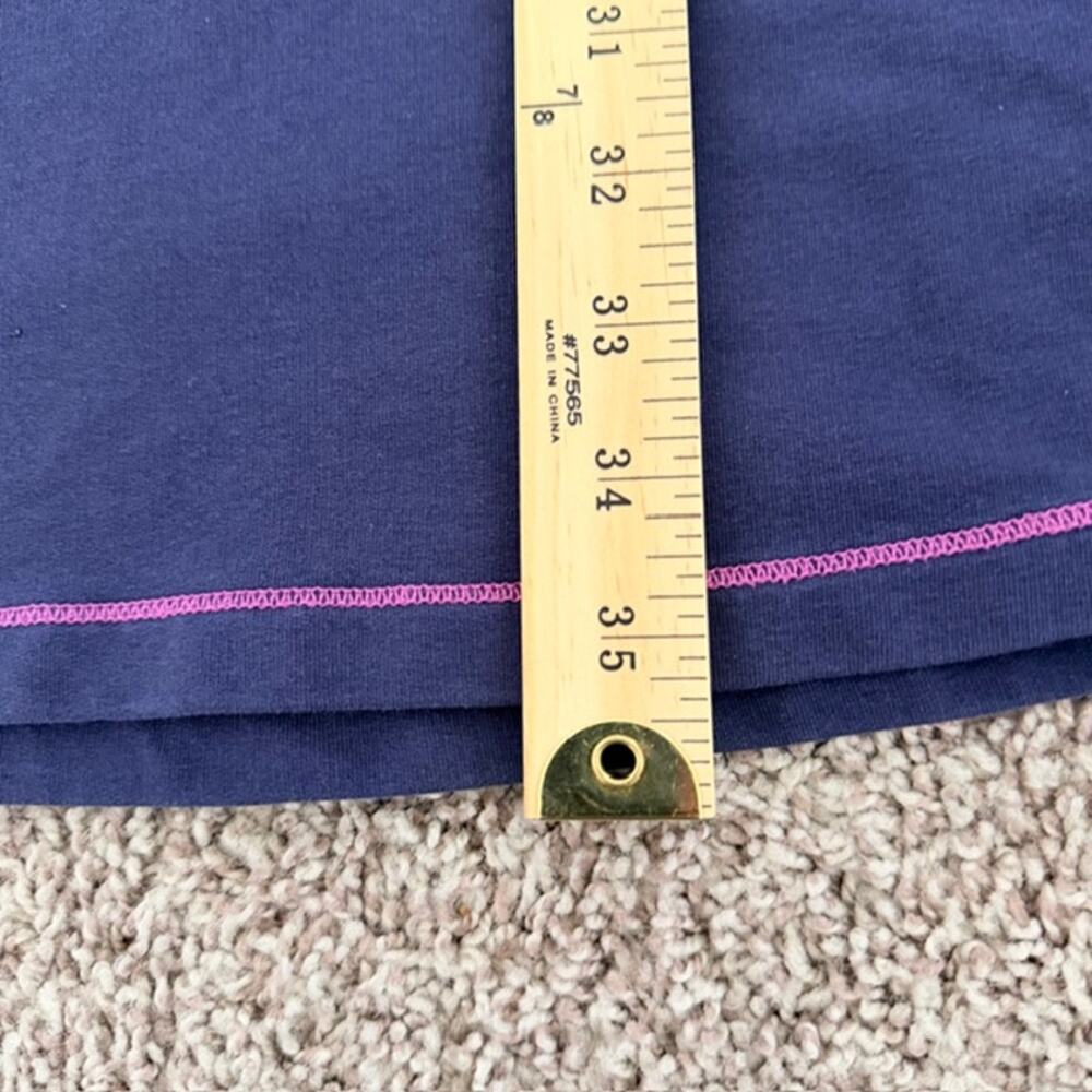 Tommy Bahama Sweatshirt Dress 1/2 Zip Blue w/Exposed Pink Stitching Women's M - Picture 12 of 13